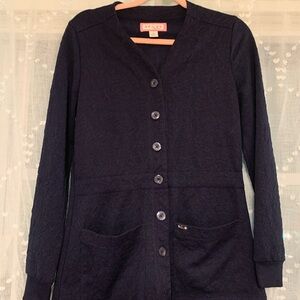 Koi Navy Blue Scrub Cardigan